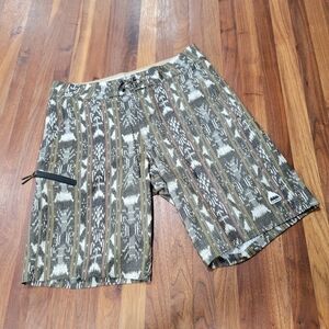 Burton Moxie Board Shorts Lace Up Zip Fly Zip Pocket Lightweight Reg Fit Size 30